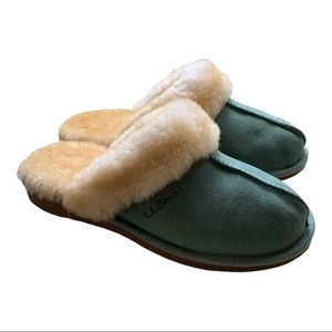 🆕 L.L. Bean Wicked Good Shearling-Lined Slides Slippers Size 11